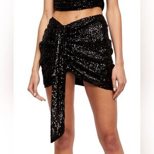 NWT Lioness Diamonds In The Sky Mini Skirt Black Sequins New Years Eve Medium